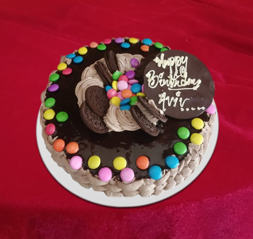 Chocolate Cake with Chocos Toping