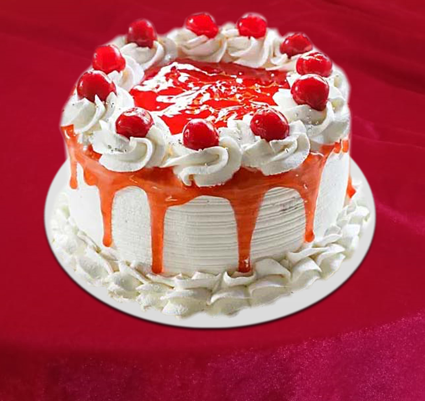 Red Cherry Strawberry Cake