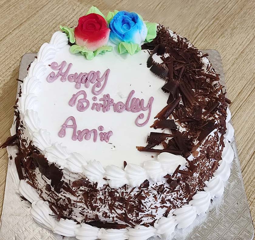 Black Forest Cake Flower Topping