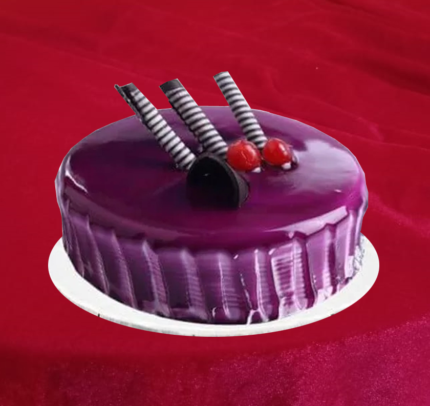 Blueberry Cake Cherry Garnishing