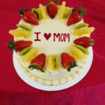 Fruit Cake strawberry and pineapple Topping