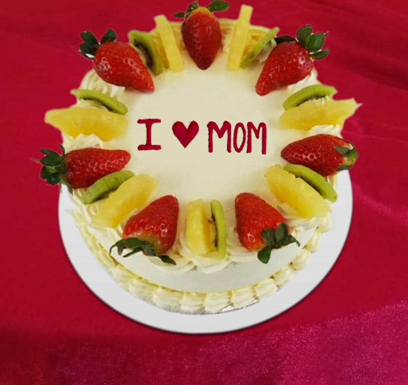 Fruit Cake strawberry and pineapple Topping