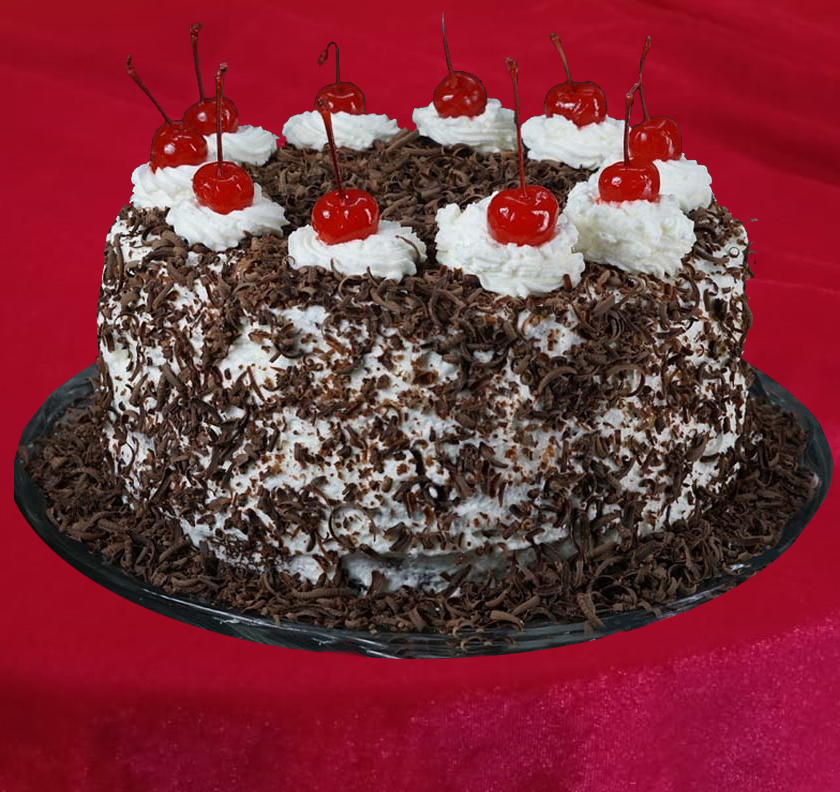 Black Forest Cake with Cherry Topping