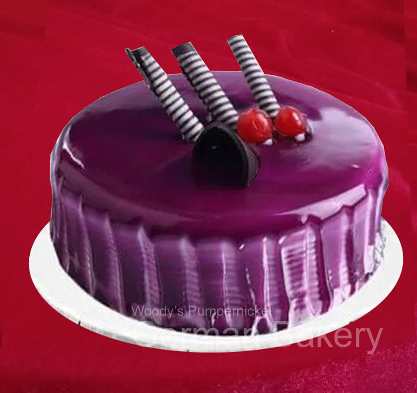 Blueberry Cake Cherry Garnishing