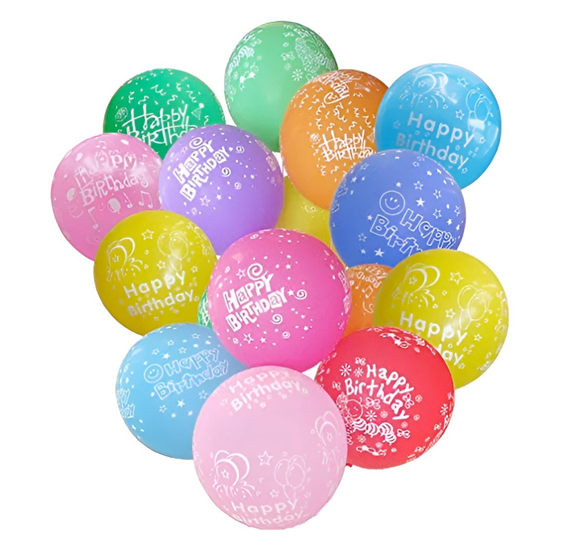 24 Pcs Happy Birthday Decor Balloons