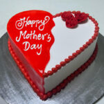 Mothers Day Heart Shape Strawberry cake