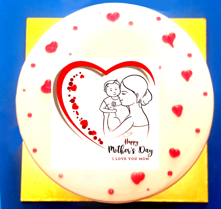 White Forest Mothers Day Cake
